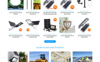 Mẫu giao diện website công ty năng lượng mặt trời